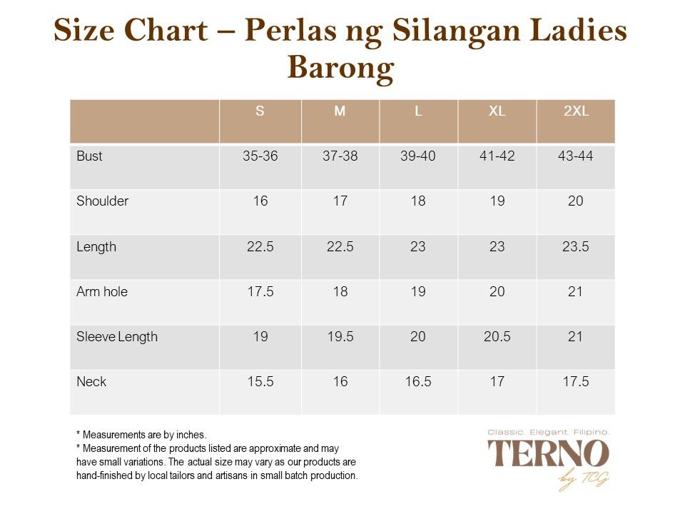 Perlas ng Silangan Ladies Barong