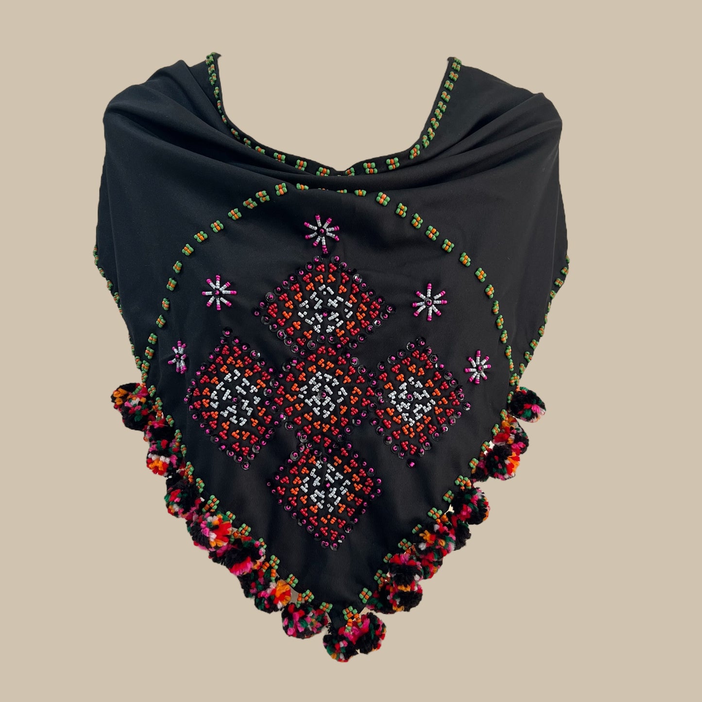 Bagobo beaded scarf