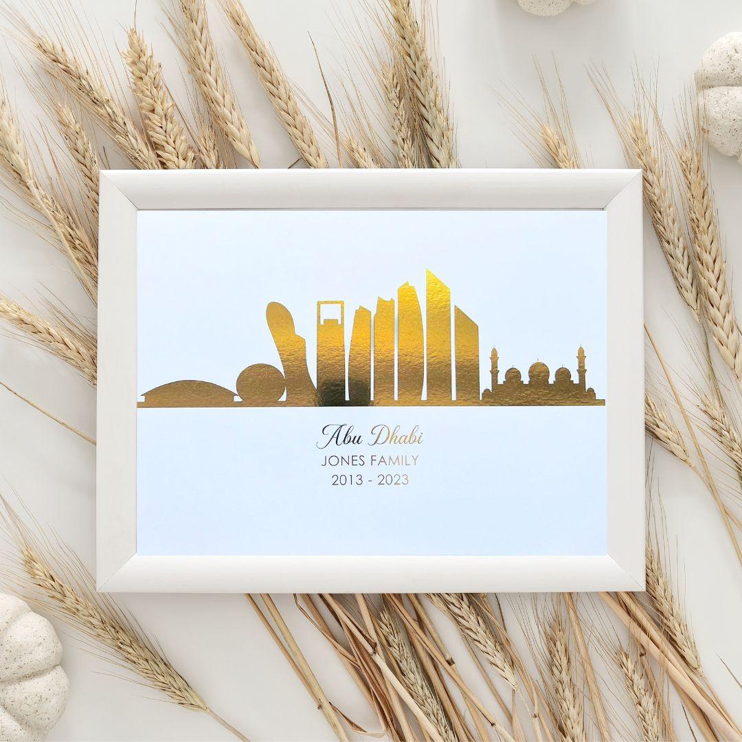 Abu Dhabi Skyline - foiled artwork