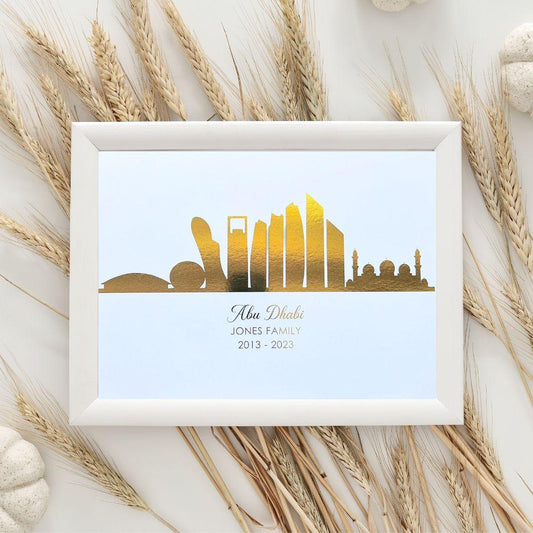 Abu Dhabi Skyline - foiled artwork