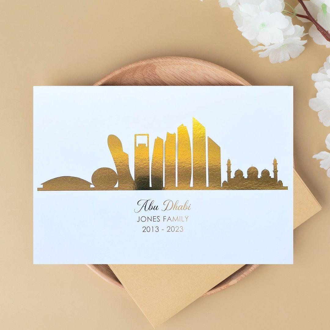 Abu Dhabi Skyline - foiled artwork