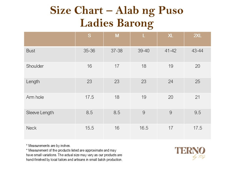 Alab ng Puso Ladies Barong