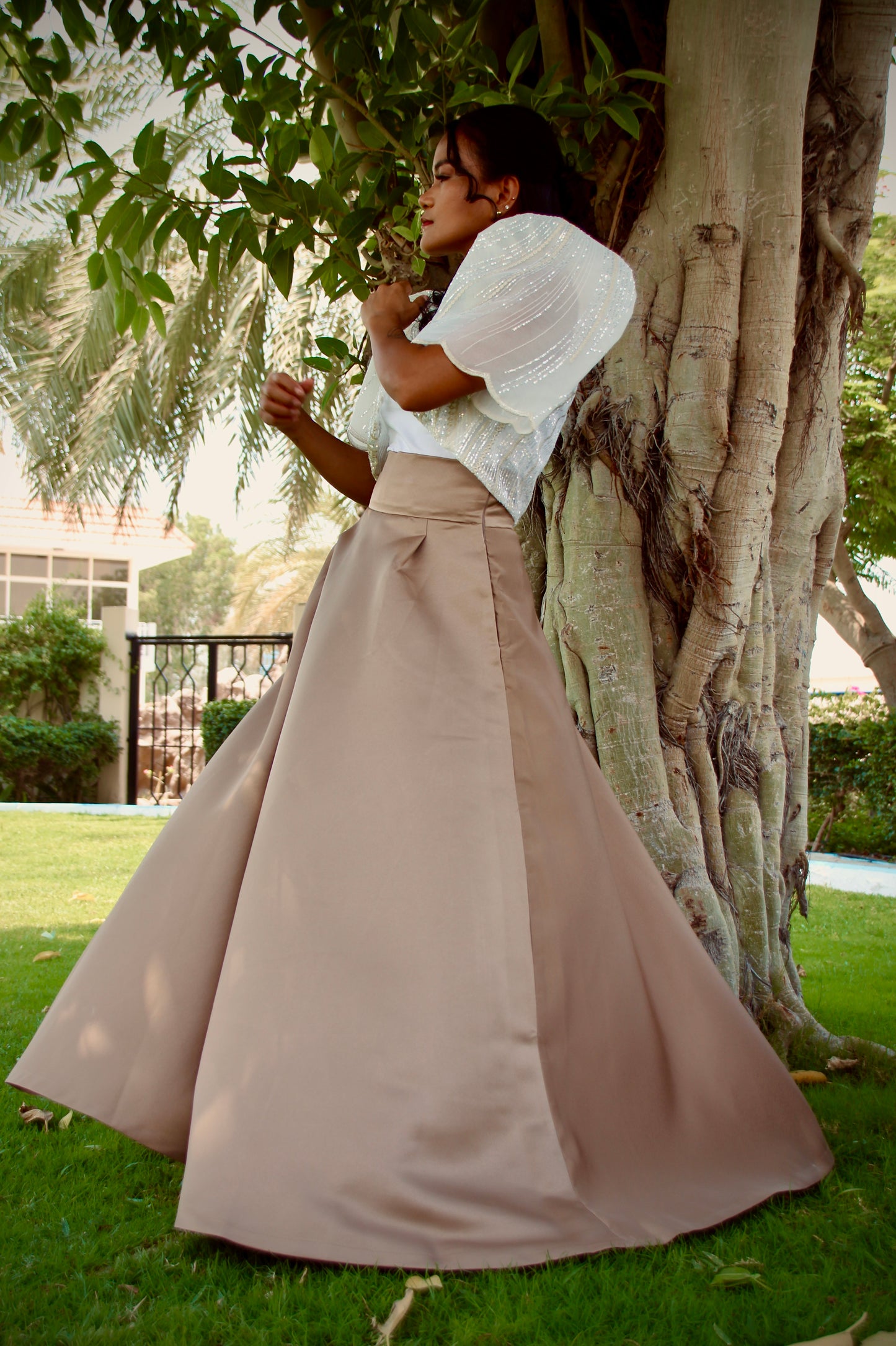 Bituin maxi skirt - Taupe