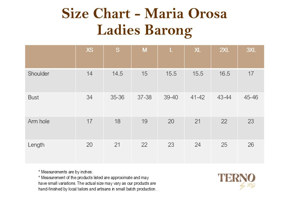 Maria Orosa Ladies Barong